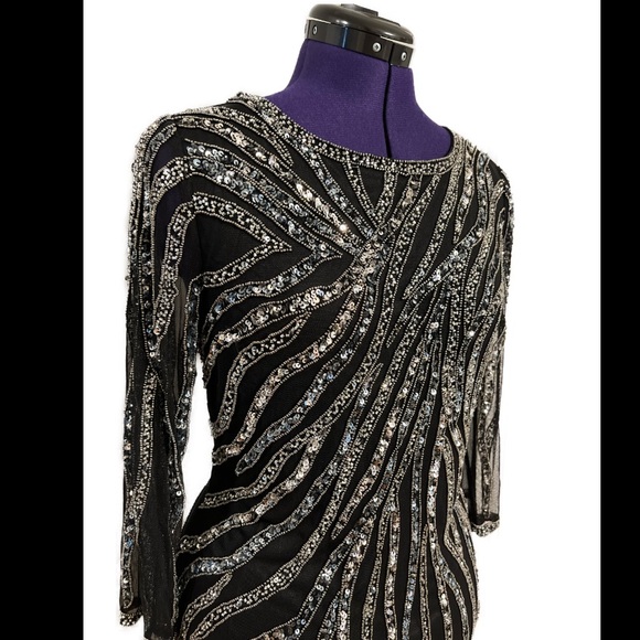 NWT J Kara beaded formal dress, cocktail dress, petite, size 16p, weddin… - Picture 2 of 8